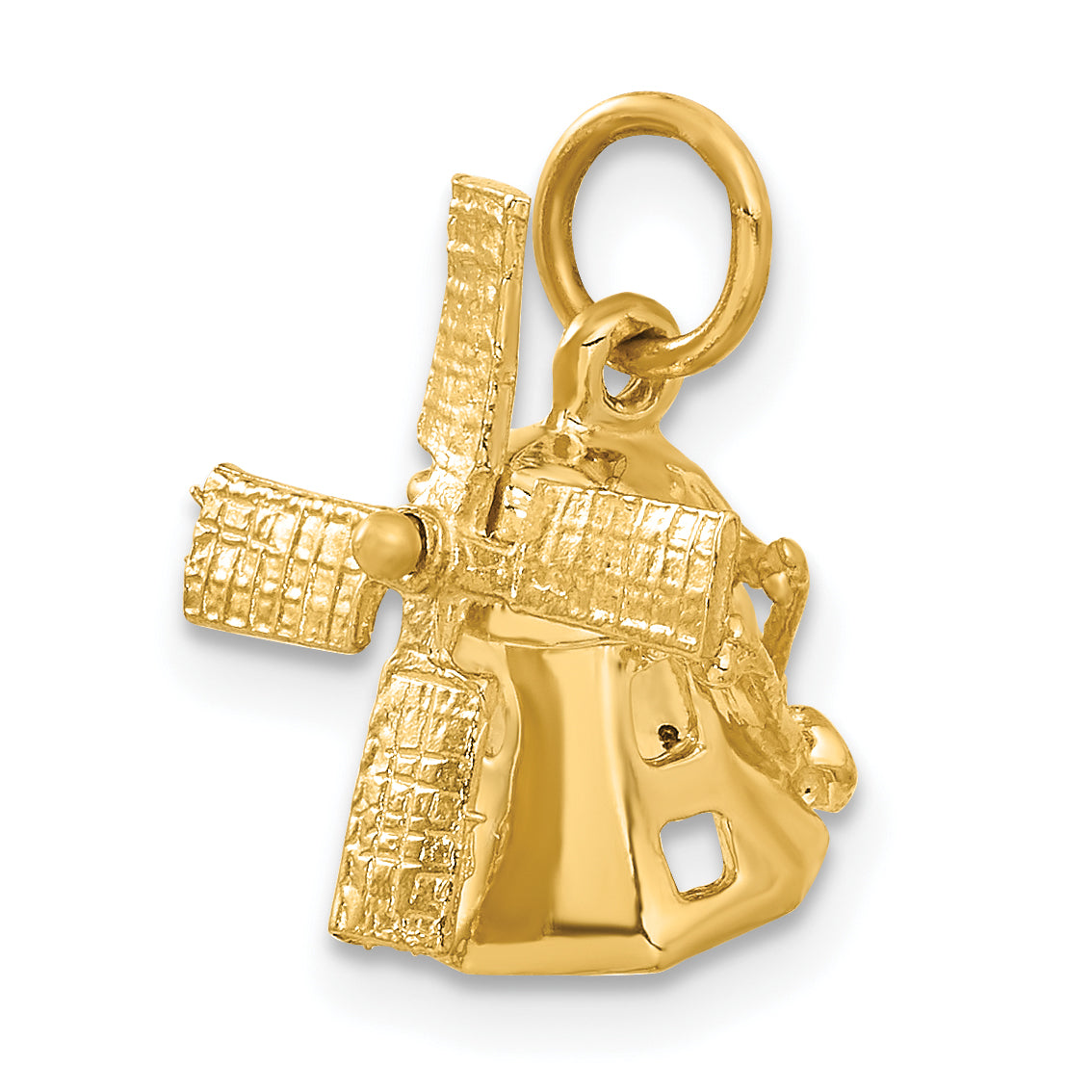 14k Yellow Gold 14K  3D Windmill Charm