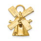 14k Yellow Gold 14K  3D Windmill Charm