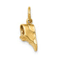 14k Yellow Gold 14k  3D Single Baby Shoe Charm