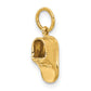 14k Yellow Gold 14k  3D Single Baby Shoe Charm