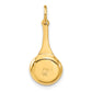 14k Yellow Gold 14k 3D Frying Pan w/Enameled Egg Charm