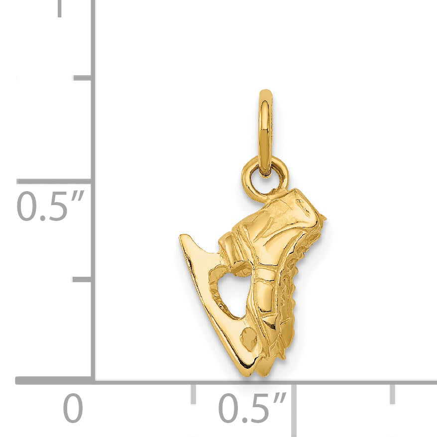 14k Yellow Gold 14k 3-D    PAIR    Of Ice Skates Charm