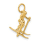 14k Yellow Gold 14K 3D Moveable Snow Skier Charm