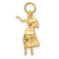 14k Yellow Gold 14k 3-D Hula Dancer Charm