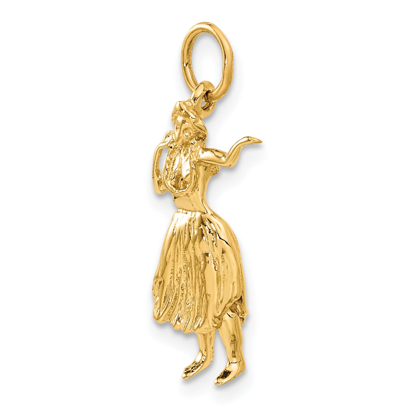 14k Yellow Gold 14k 3-D Hula Dancer Charm