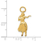 14k Yellow Gold 14k 3-D Hula Dancer Charm