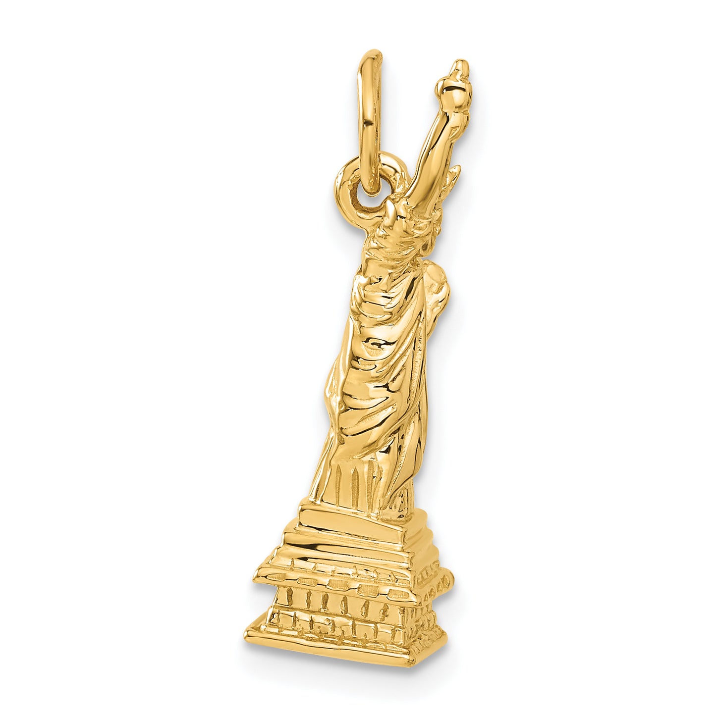 14k Yellow Gold 14k  3D Statue Of Liberty Charm