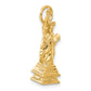 14k Yellow Gold 14k  3D Statue Of Liberty Charm