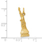 14k Yellow Gold 14k  3D Statue Of Liberty Charm