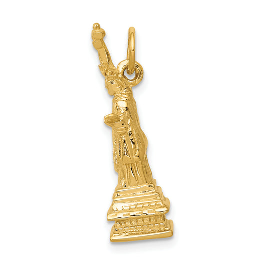 14k Yellow Gold 14k  3D Statue Of Liberty Charm