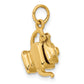 14k Yellow Gold 14k 3-D Tea Pot Lid Opens Charm