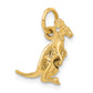 14k Yellow Gold 14k 3D Kangaroo with Joey Charm