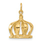 14k Yellow Gold 14k 3D Crown Charm