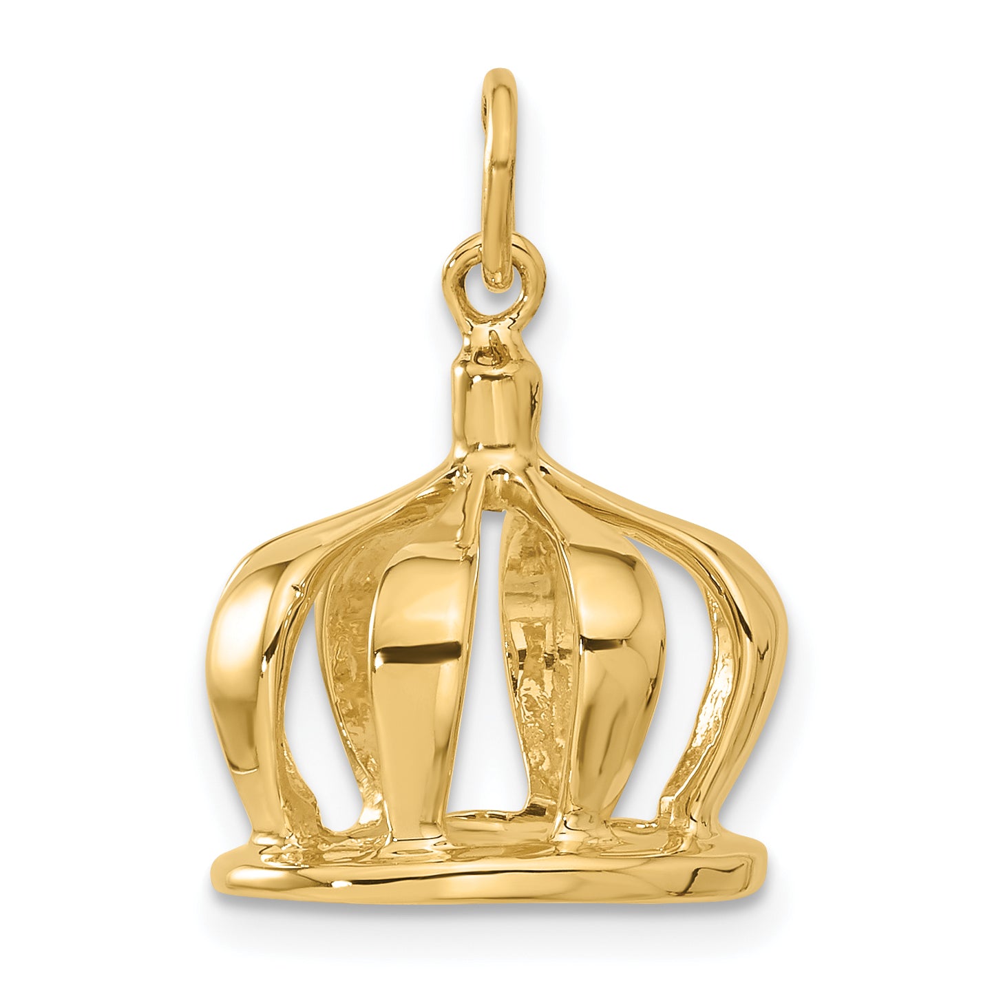 14k Yellow Gold 14k 3D Crown Charm