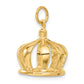 14k Yellow Gold 14k 3D Crown Charm