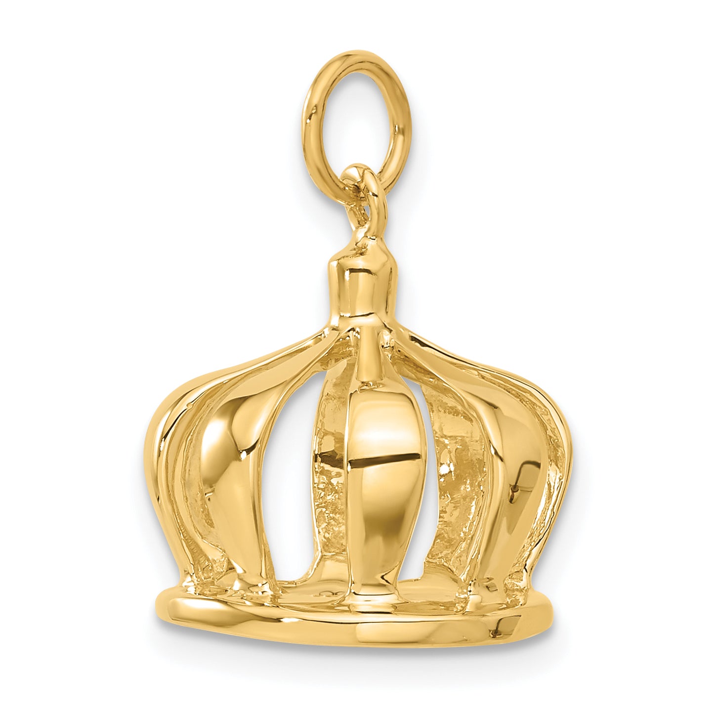 14k Yellow Gold 14k 3D Crown Charm