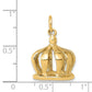 14k Yellow Gold 14k 3D Crown Charm