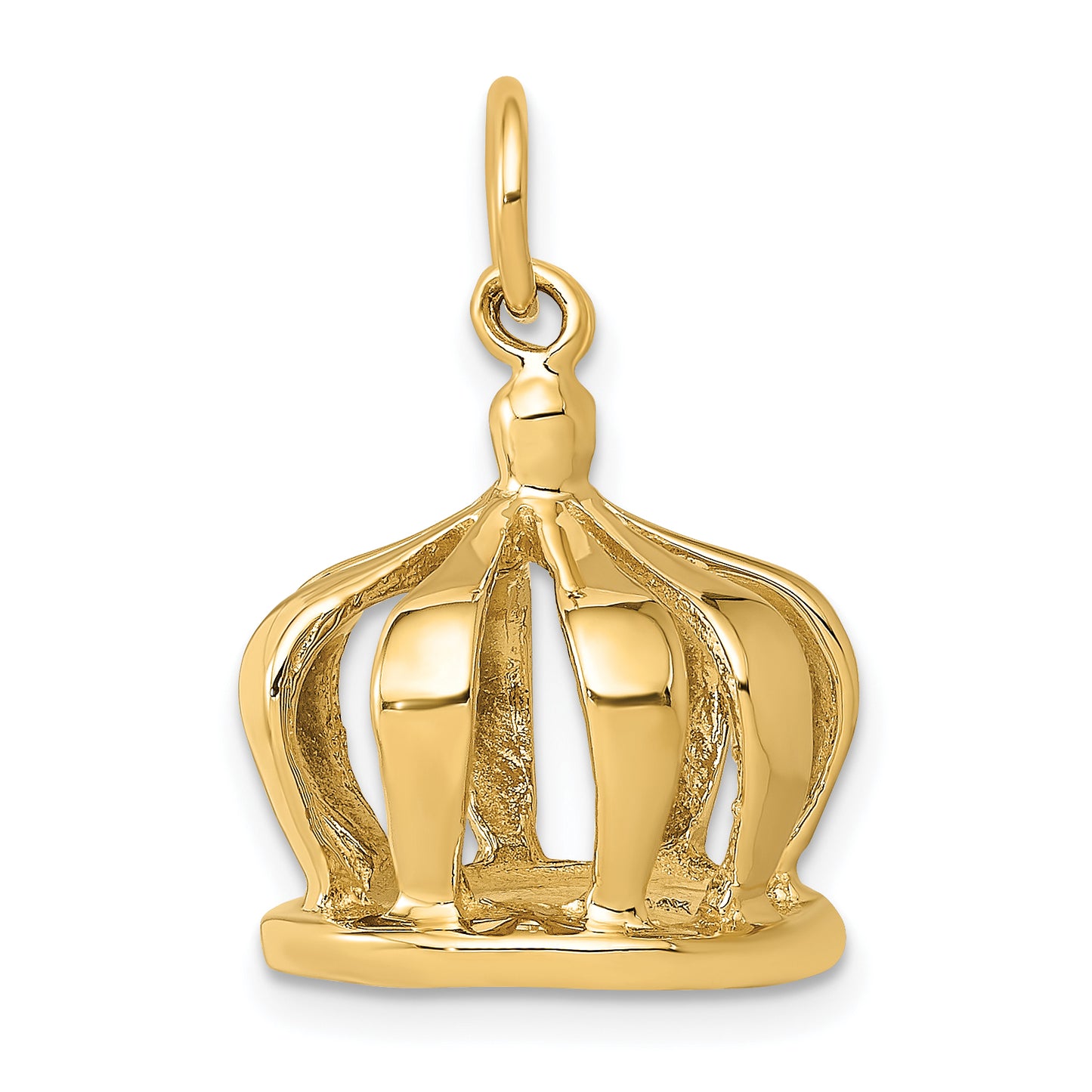 14k Yellow Gold 14k 3D Crown Charm