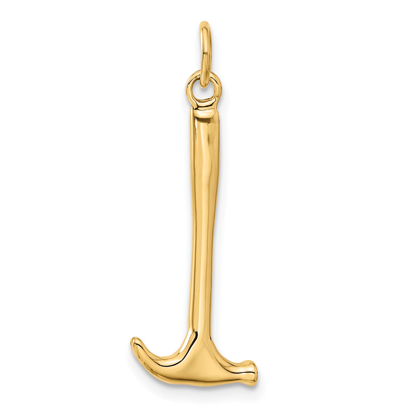 14k Yellow Gold 14K 3D Hammer Charm