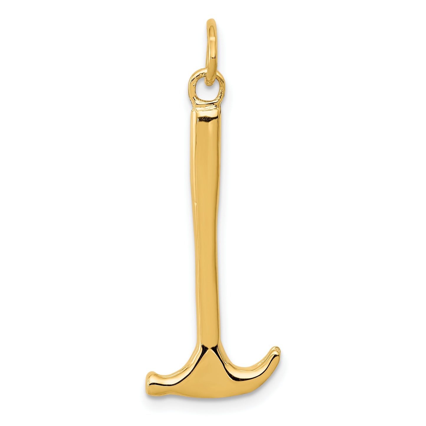 14k Yellow Gold 14K 3D Hammer Charm