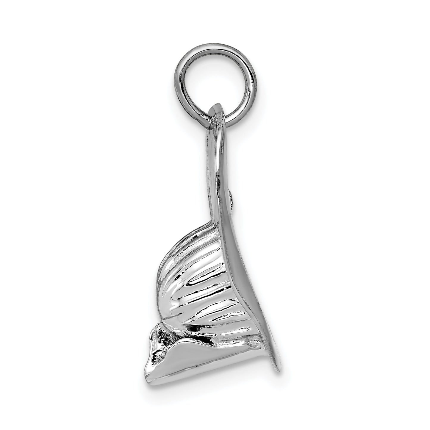 14k White Gold 14k White Gold 3-D Large Fireman's Hat Charm