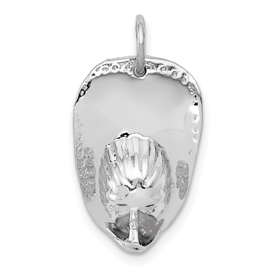 14k White Gold 14k White Gold 3-D Large Fireman's Hat Charm