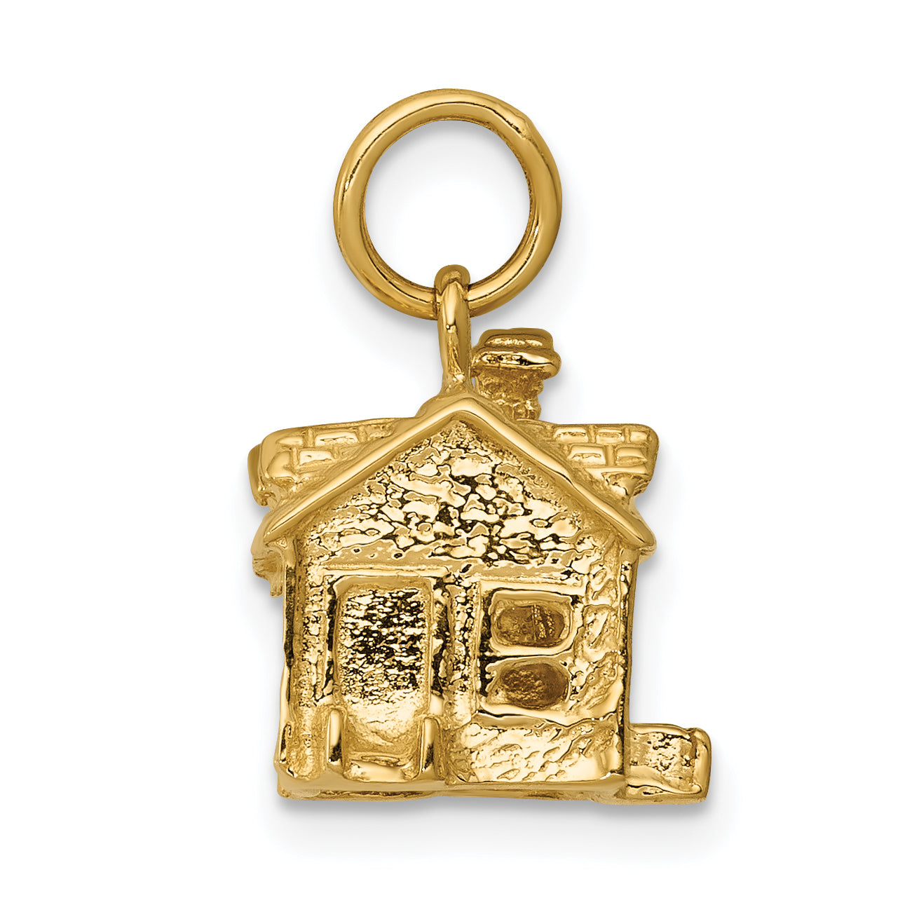 14k Yellow Gold 14k 3-D House Charm