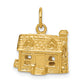 14k Yellow Gold 14k 3-D House Charm