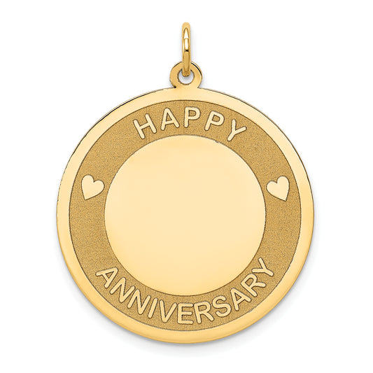 14k Yellow Gold 14k HAPPY ANNIVERSARY Charm