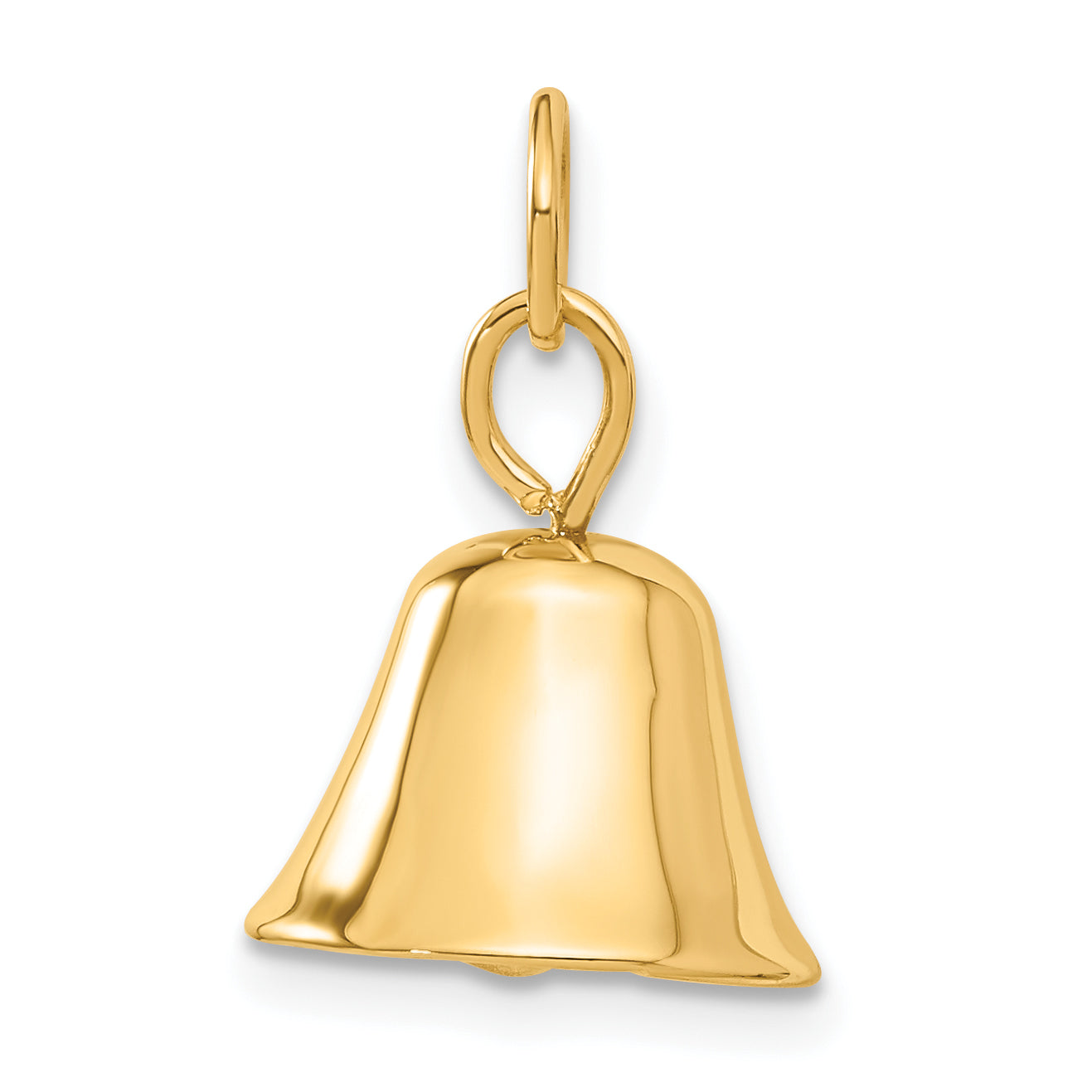 14k Yellow Gold 14k Moveable 3D Wedding Bell Charm