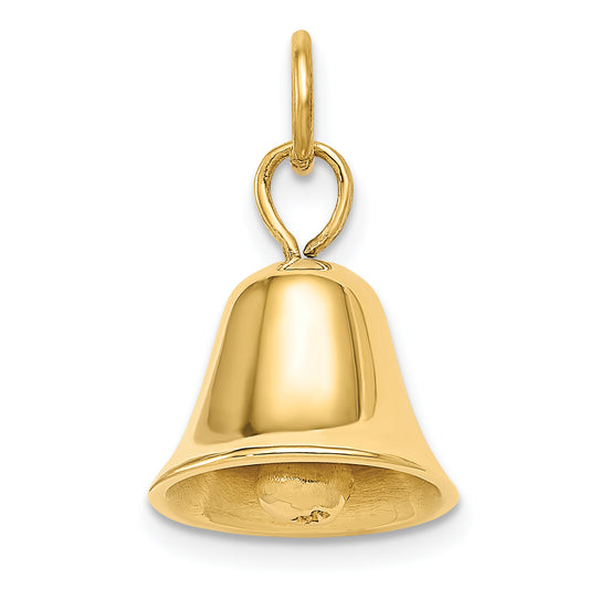 14k Yellow Gold 14k Moveable 3D Wedding Bell Charm