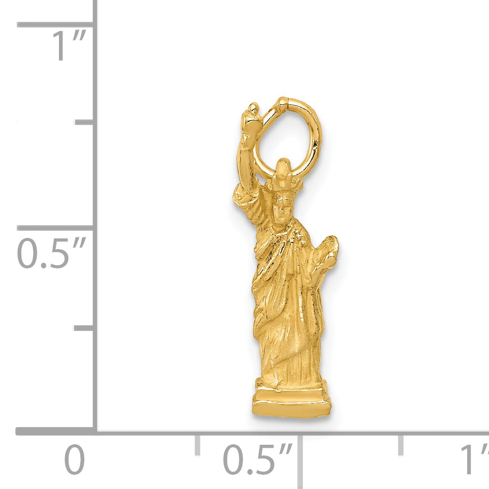 14k Yellow Gold 14k  3D Statue Of Liberty Charm