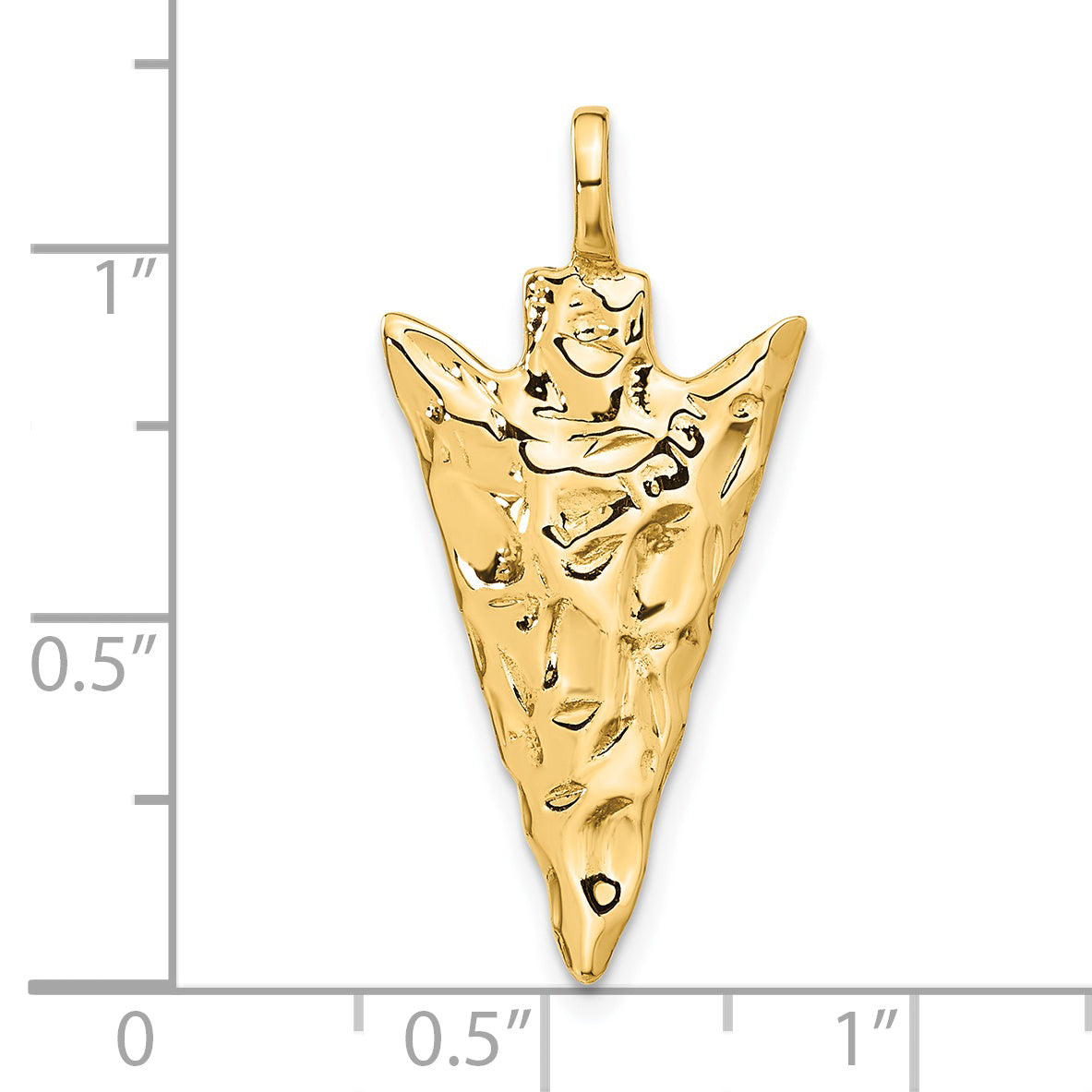 14k Yellow Gold 14k 3D Arrow Head Charm