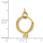 14k Yellow Gold 14k 3D Wedding Rings CZ Charm