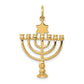 14k Yellow Gold 14K 3D Menorah Charm