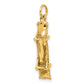 14k Yellow Gold 14k 3D Mackinac Bridge Charm