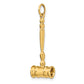 14k Yellow Gold 14k 3-D Gavel Charm