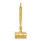 14k Yellow Gold 14k 3-D Gavel Charm