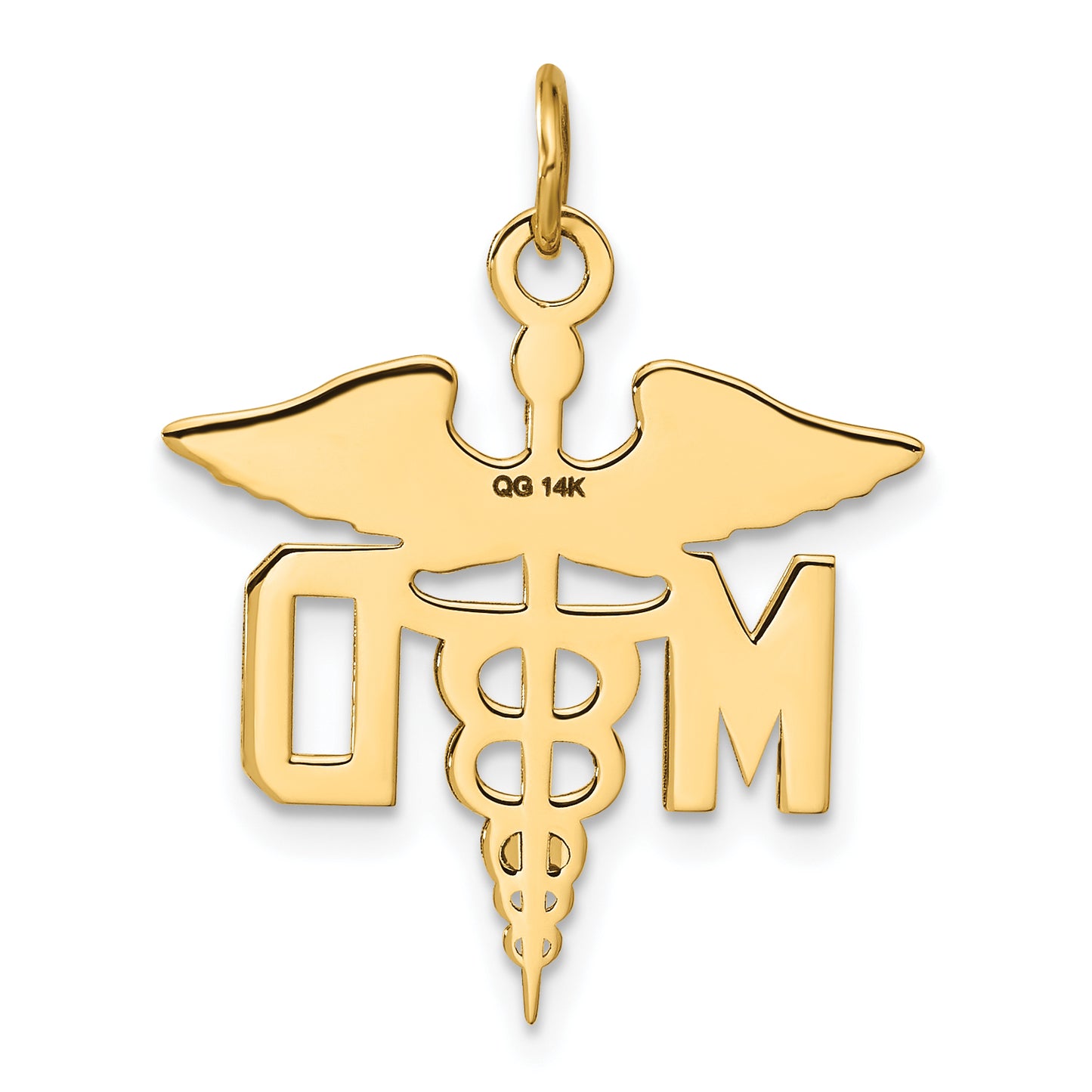 14k Yellow Gold 14k Large M.D. Caduceus Charm