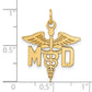 14k Yellow Gold 14k Large M.D. Caduceus Charm