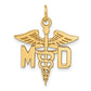 14k Yellow Gold 14k Large M.D. Caduceus Charm