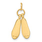 14k Yellow Gold 14K 3D Ballet Slippers Charm