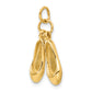 14k Yellow Gold 14K 3D Ballet Slippers Charm