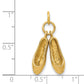 14k Yellow Gold 14K 3D Ballet Slippers Charm