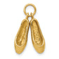 14k Yellow Gold 14K 3D Ballet Slippers Charm