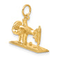 14k Yellow Gold 14K  3D Antique Sewing Machine Charm