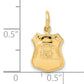 14k Yellow Gold 14k Police Badge Charm