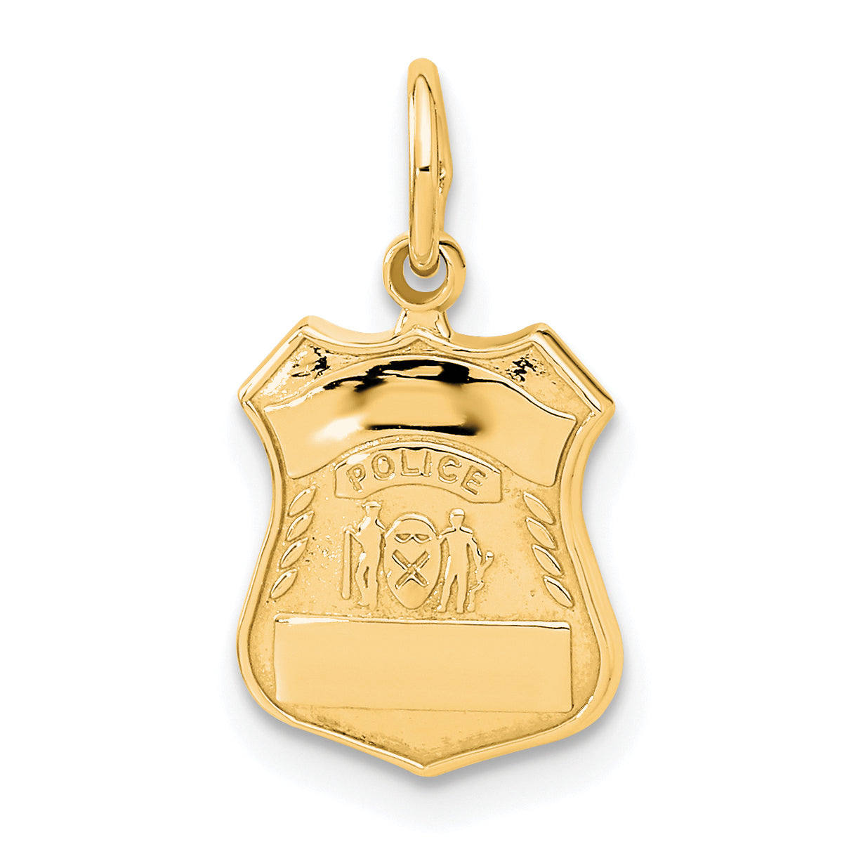 14k Yellow Gold 14k Police Badge Charm