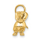 14k Yellow Gold 14k 3D Dachshund Dog Charm