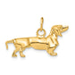 14k Yellow Gold 14k 3D Dachshund Dog Charm